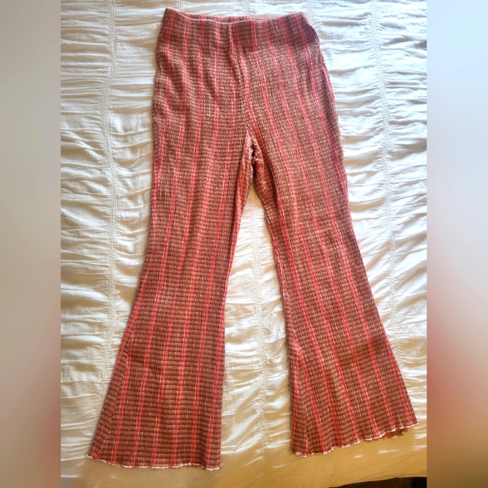 Free People Stretch Gingham Pants